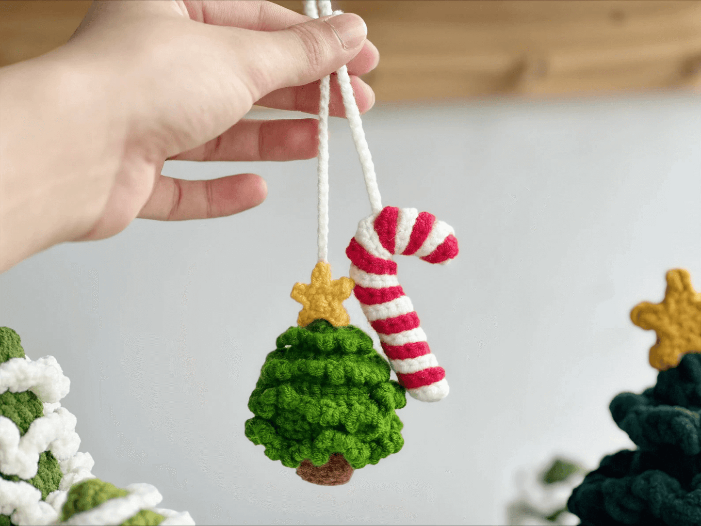 Bundle 5in1 Christmas Ornaments Car Hanging Crochet Pattern