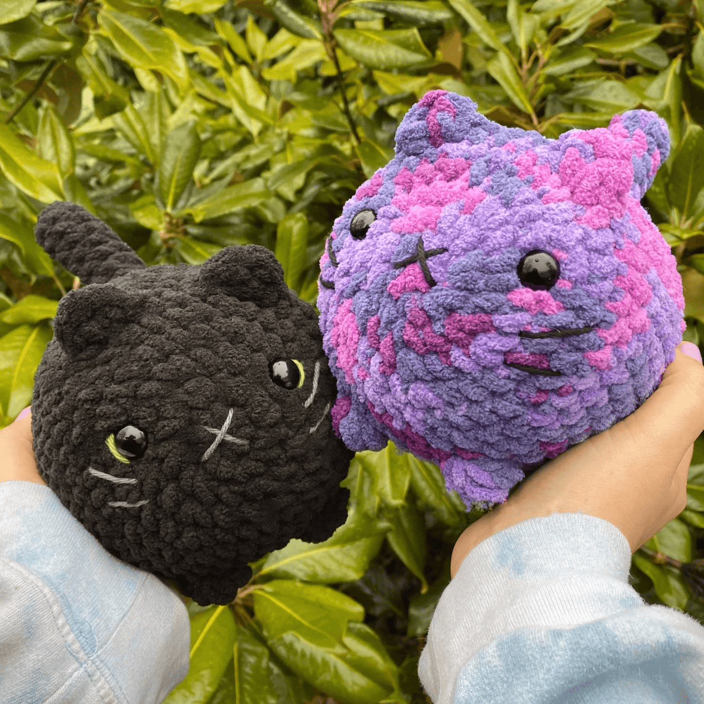 2-in-1 Crochet Pattern | Cute Loaf Cat Plushie Crochet Bundle