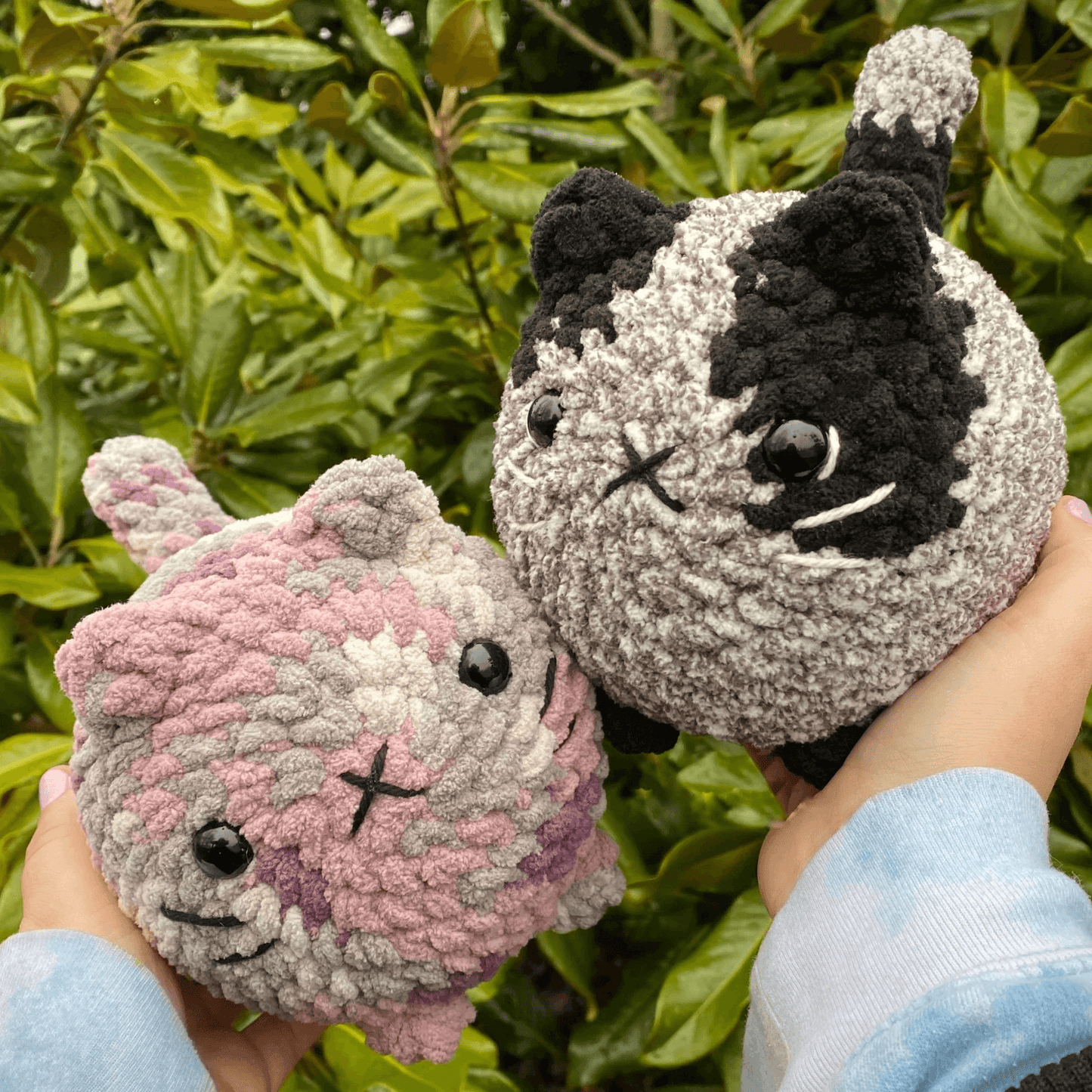 2-in-1 Crochet Pattern | Cute Loaf Cat Plushie Crochet Bundle